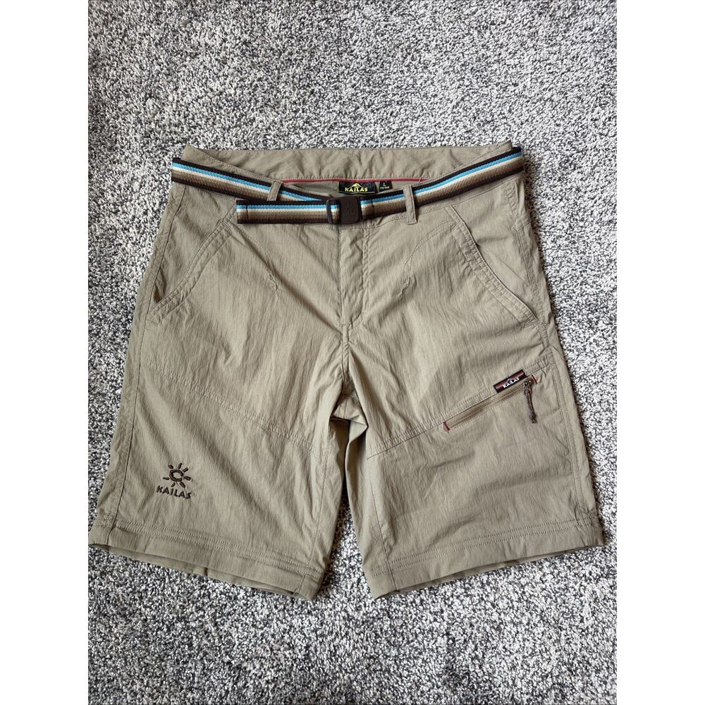 Kailas Women’s Hiking Bouldering Outdoor Shorts Tan Size Large Belt 8.5” Inseam